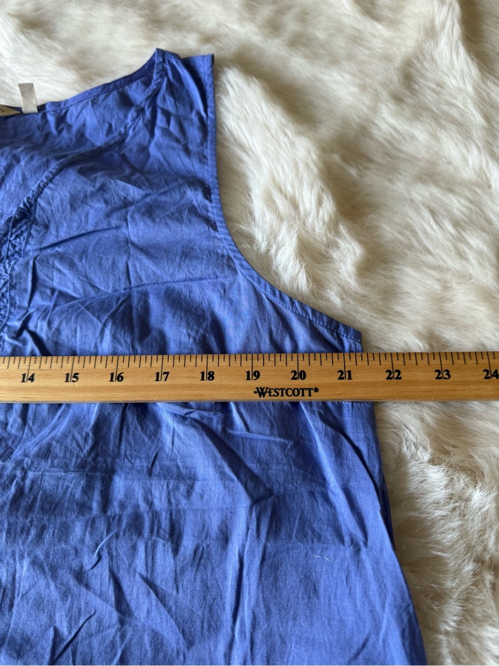 Soft Surroundings Periwinkle V-Neck Eyelet Tank - Picture 9 of 10